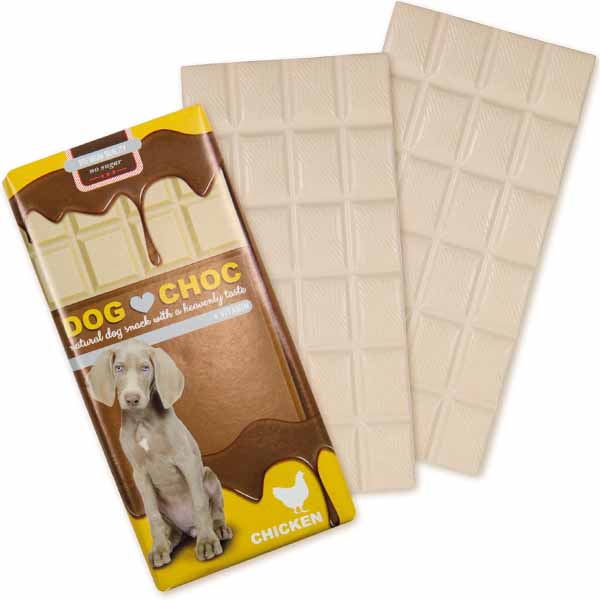 شکلات تخته ای سگ طعم مرغ 100 گرمی Dog Choc